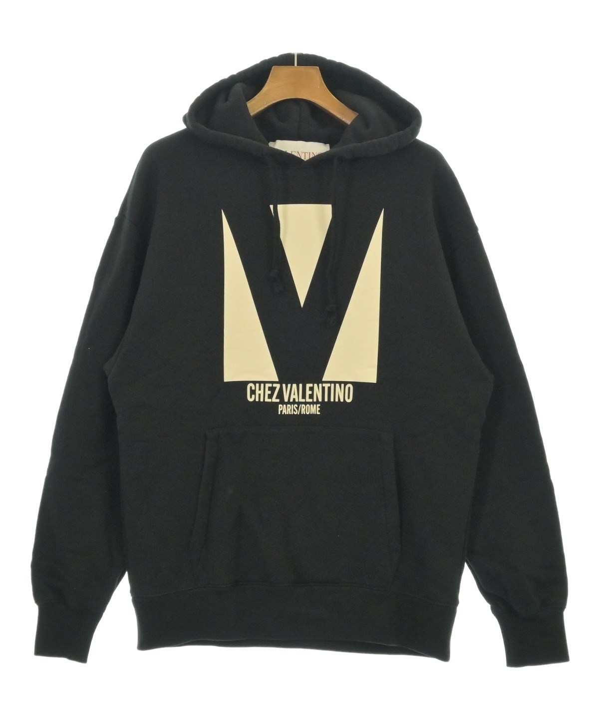 VALENTINO ヴァレンティノ ロゴプリントマウンテンパーカー 48 VALENTINO（ヴァレンティノ）パーカー 黒 サイズ:S メンズ