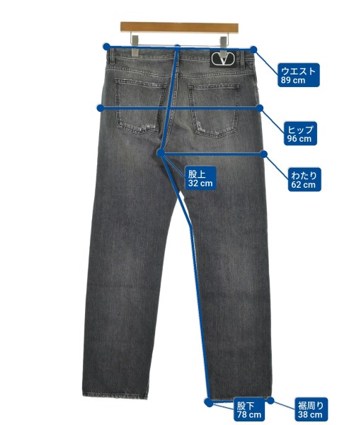 VALENTINO（ヴァレンティノ）デニムパンツ 黒 サイズ:34(XXL位) メンズ/2200650590106