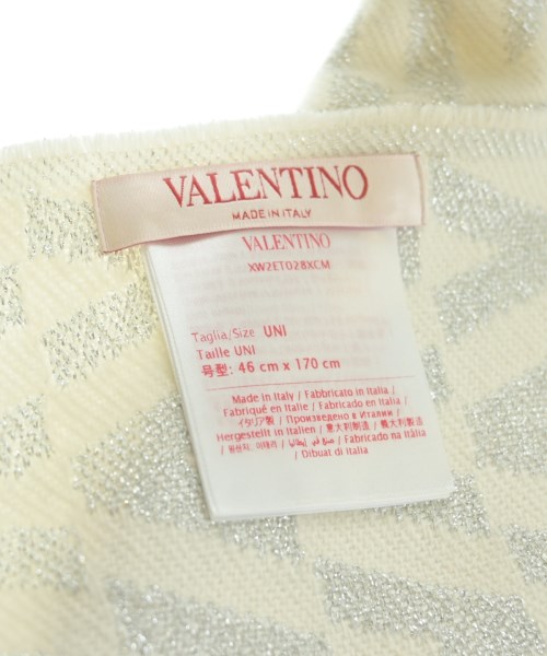 VALENTINO（ヴァレンティノ）マフラー 白 サイズ:46cmx170cm レディース/2200728066175