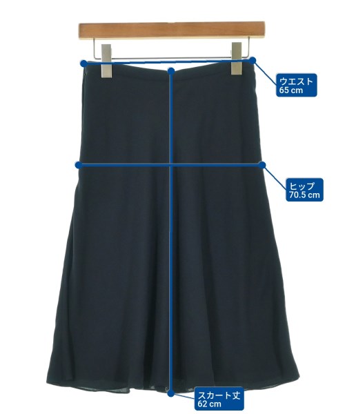 VALENTINO（ヴァレンティノ）ひざ丈スカート 紺 サイズ:6(S位) レディース/2200690500028