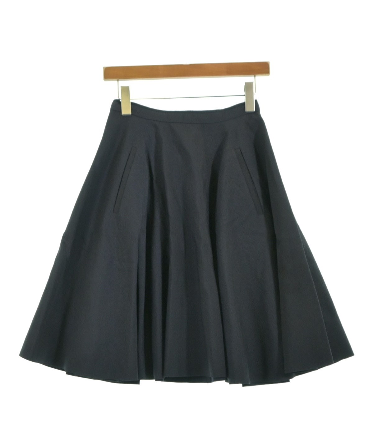 FOXEY（フォクシー）ひざ丈スカート 紺 サイズ:38(S位) レディース