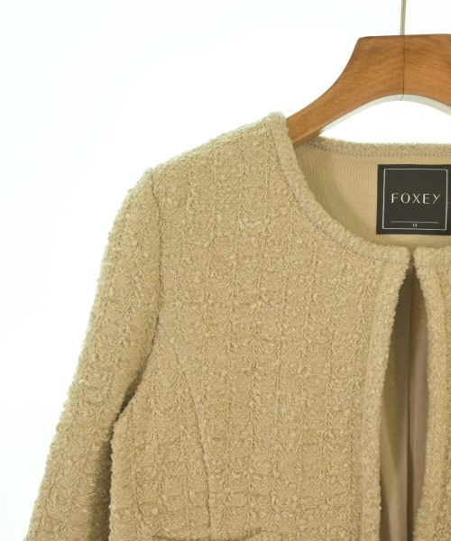 FOXEY（フォクシー）ノーカラージャケット ベージュ サイズ:38(S位) レディース/2200630212035