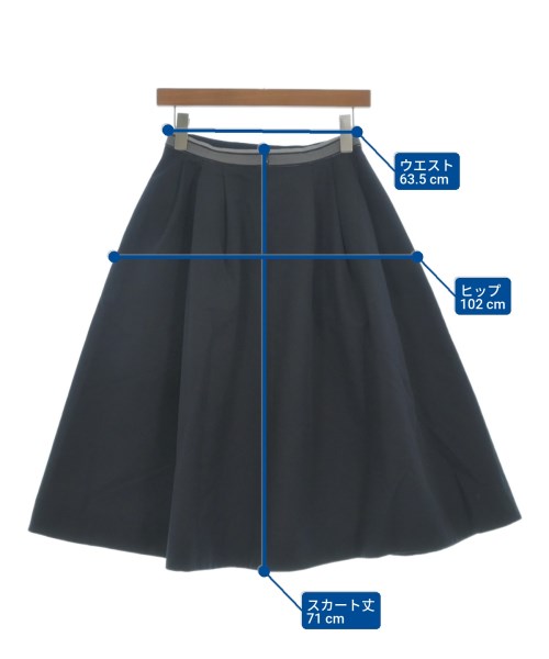 FOXEY（フォクシー）ひざ丈スカート 紺 サイズ:38(S位) レディース/2200630212097