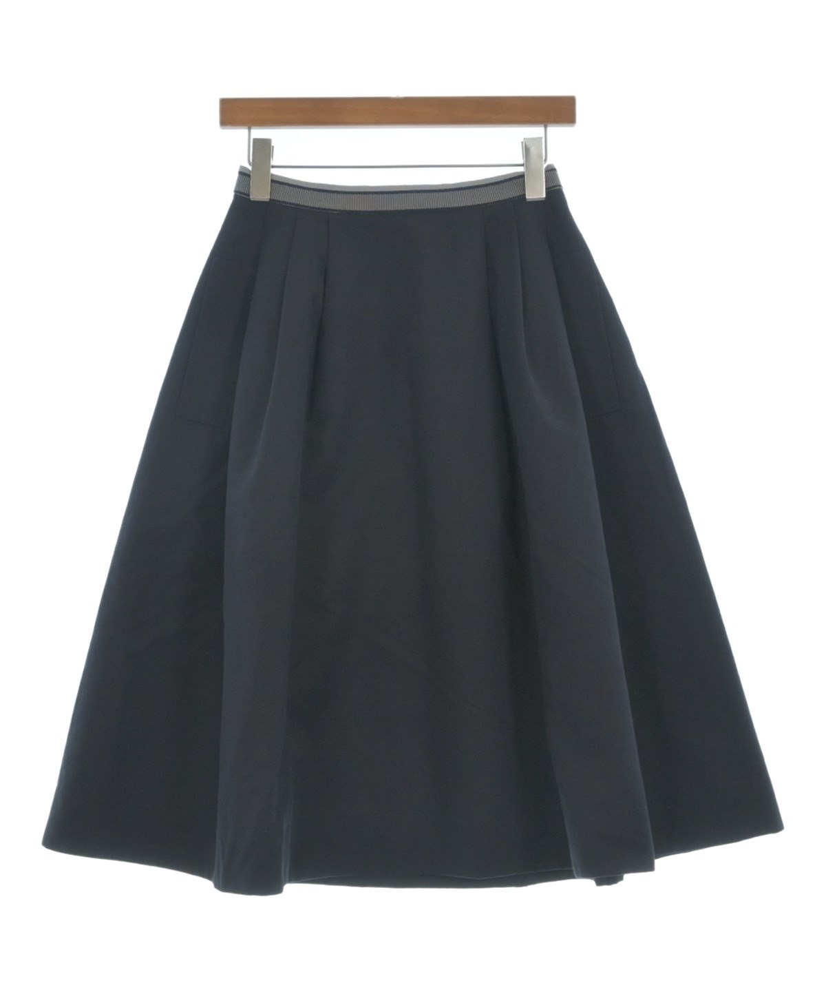 最終セール♡フォクシー　スカート　ネイビー　濃紺　38 さらさら FOXEY（フォクシー）ひざ丈スカート 紺 サイズ:38(S位) レディース
