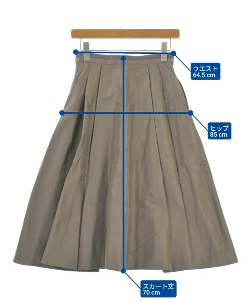 FOXEY（フォクシー）ひざ丈スカート 茶 サイズ:38(S位) レディース/2200630212110