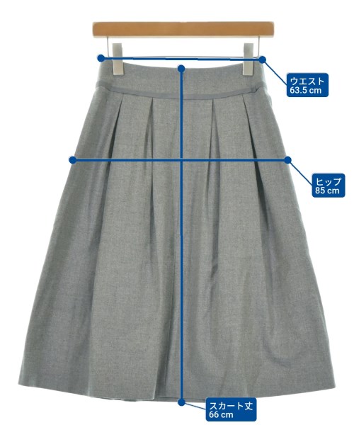 FOXEY（フォクシー）ひざ丈スカート グレー サイズ:38(S位) レディース/2200630212127