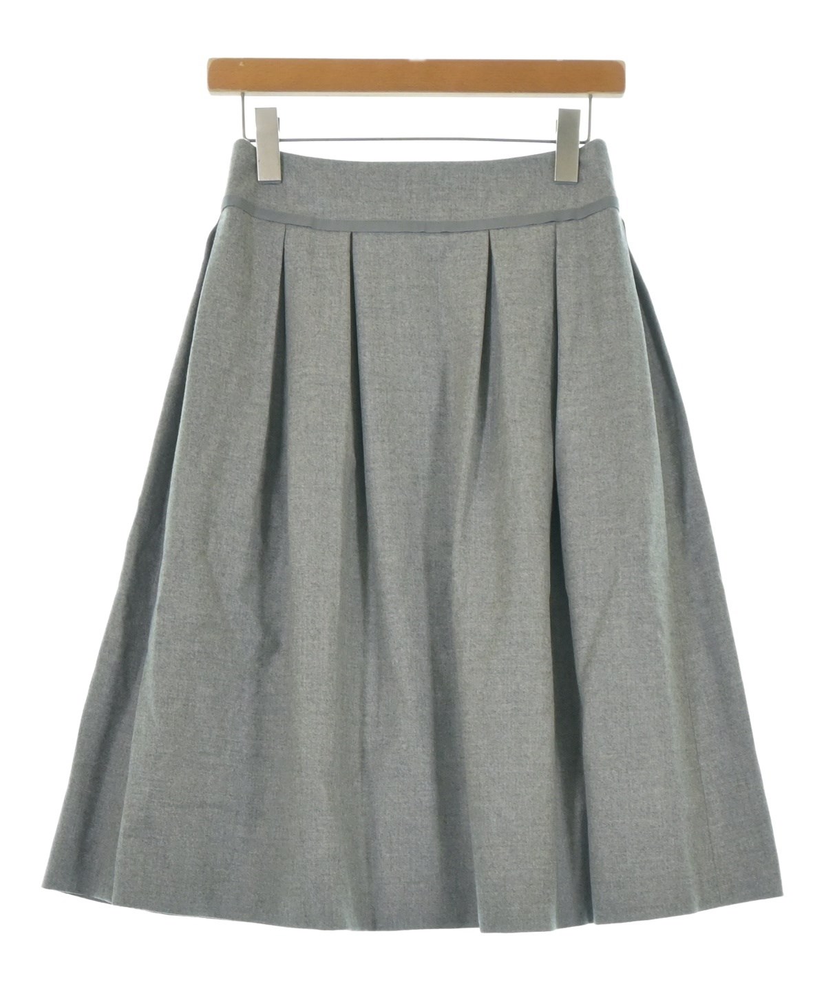 FOXEY（フォクシー）ひざ丈スカート グレー サイズ:38(S位) レディース