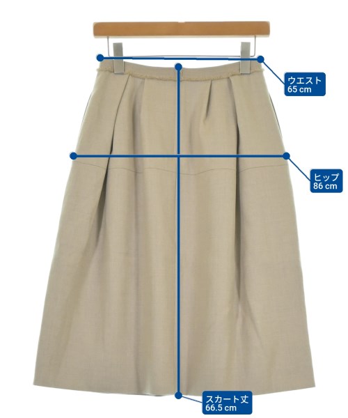 FOXEY（フォクシー）ひざ丈スカート ベージュ サイズ:38(S位) レディース/2200630212134