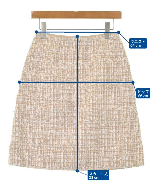 FOXEY（フォクシー）ひざ丈スカート ベージュ サイズ:38(S位) レディース/2200613514040