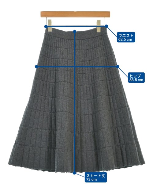 FOXEY（フォクシー）ひざ丈スカート グレー サイズ:38(S位) レディース/2200679819011