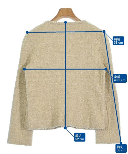 FOXEY（フォクシー）ノーカラージャケット ベージュ サイズ:38(S位) レディース/2200637616041