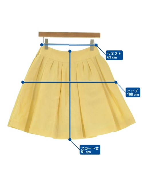 FOXEY（フォクシー）ひざ丈スカート 黄 サイズ:38(S位) レディース/2200646089386
