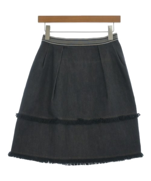 FOXEY(フォクシー)ひざ丈スカート 紺 サイズ:38(S位)/2200672245039