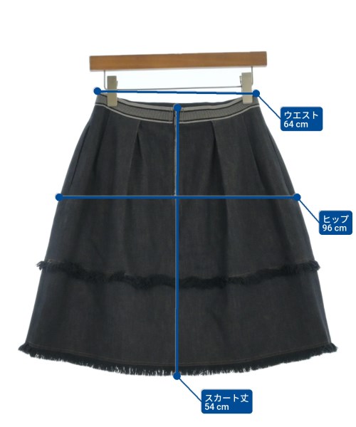 FOXEY（フォクシー）ひざ丈スカート 紺 サイズ:38(S位) レディース/2200672245039