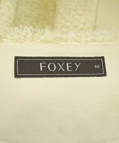 FOXEY（フォクシー）ノーカラージャケット 白 サイズ:40(M位) レディース/2200731380015