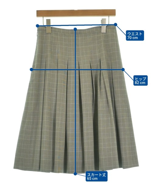 AQUASCUTUM（アクアスキュータム）ひざ丈スカート グレー サイズ:6(XS位) レディース/2200622363035