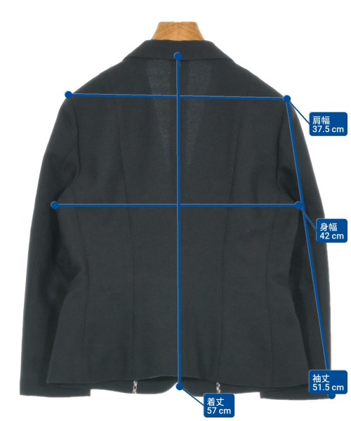 AQUASCUTUM（アクアスキュータム）テーラードジャケット 黒 サイズ:9(M位) レディース/2200622363127