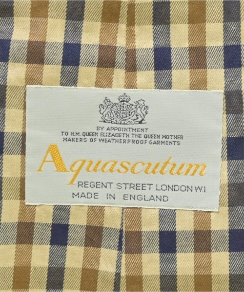 AQUASCUTUM（アクアスキュータム）ステンカラーコート カーキ サイズ:5(XL位) メンズ/2200632997022