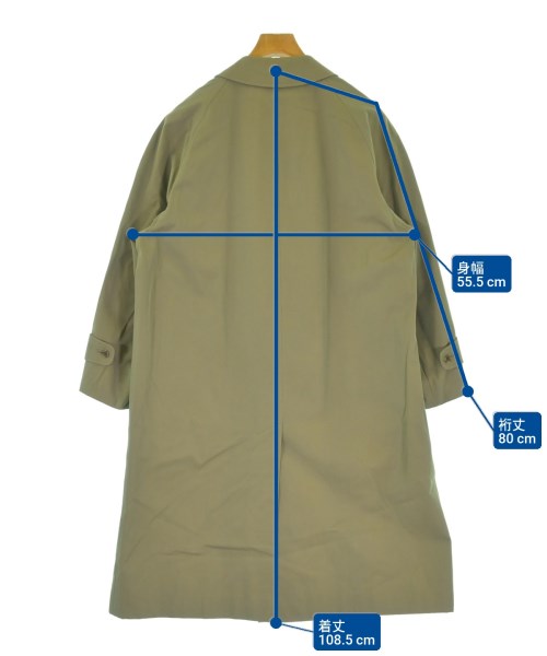 AQUASCUTUM（アクアスキュータム）ステンカラーコート カーキ サイズ:5(XL位) メンズ/2200632997022