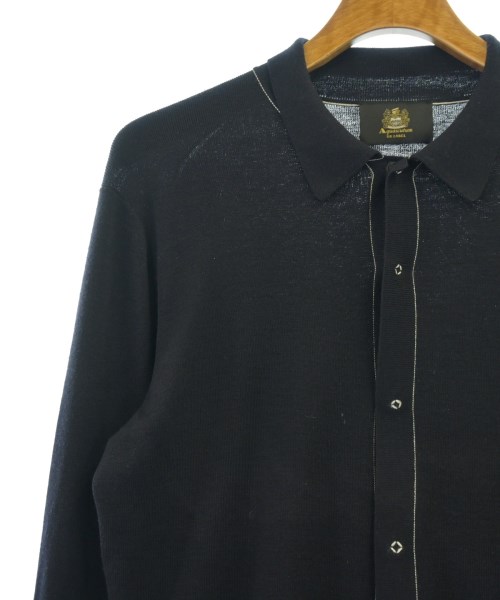 AQUASCUTUM（アクアスキュータム）カーディガン 紺 サイズ:L メンズ/2200617468080