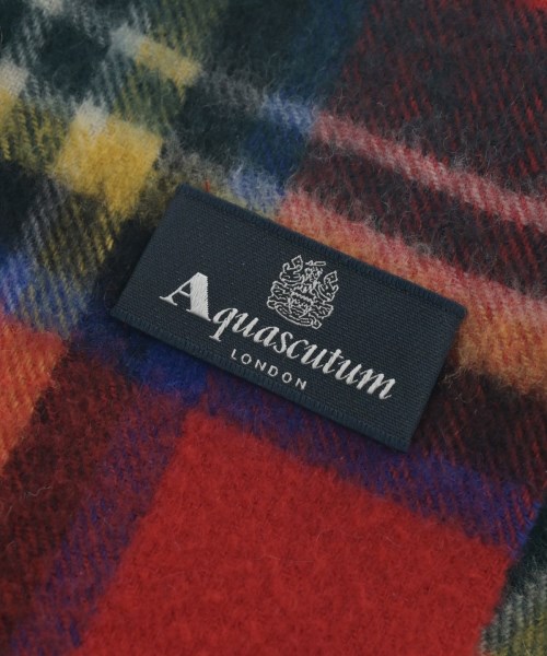 AQUASCUTUM（アクアスキュータム）マフラー 赤 サイズ:- レディース/2200631679059