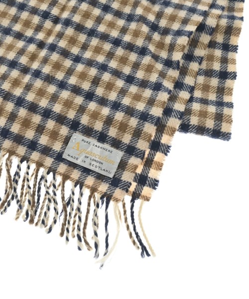 AQUASCUTUM（アクアスキュータム）マフラー ベージュ サイズ:- メンズ/2200608584447