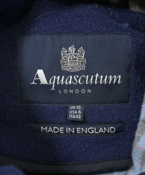 AQUASCUTUM（アクアスキュータム）ダッフルコート 紺 サイズ:42(M位) レディース/2200615449012
