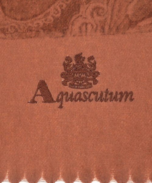 AQUASCUTUM（アクアスキュータム）マフラー 茶 サイズ:- レディース/2200620856058