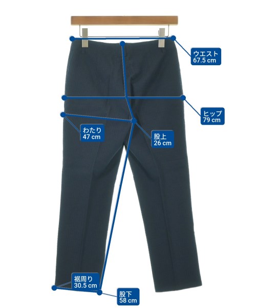 AQUASCUTUM（アクアスキュータム）クロップドパンツ 紺 サイズ:8(S位) レディース/2200669012415