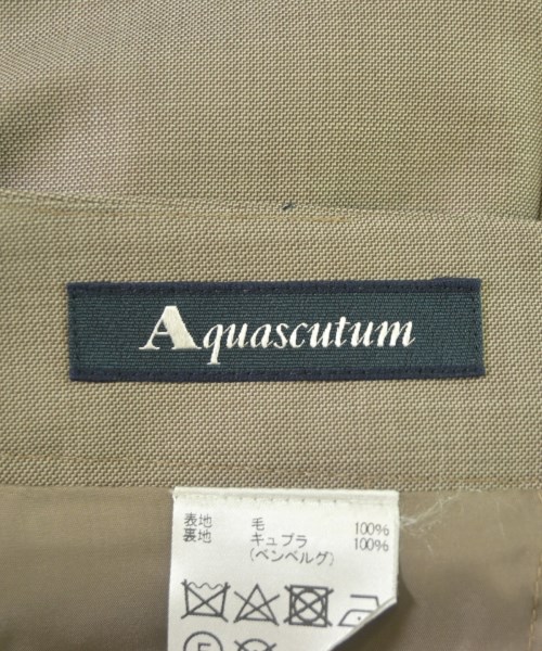 AQUASCUTUM（アクアスキュータム）ひざ丈スカート ベージュ サイズ:10(L位) レディース/2200676839265