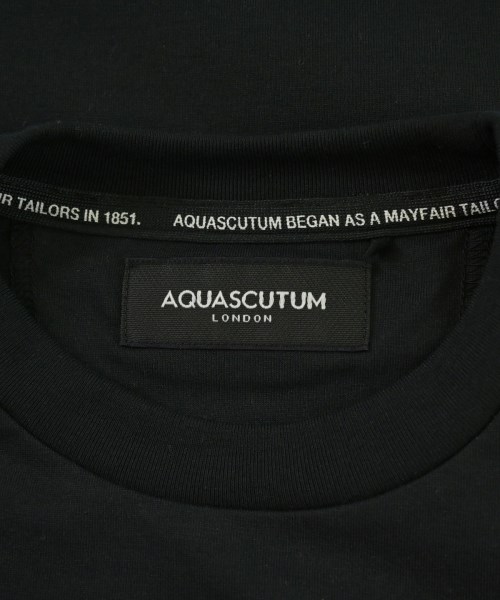 AQUASCUTUM（アクアスキュータム）Tシャツ・カットソー 黒 サイズ:M メンズ/2200680448255