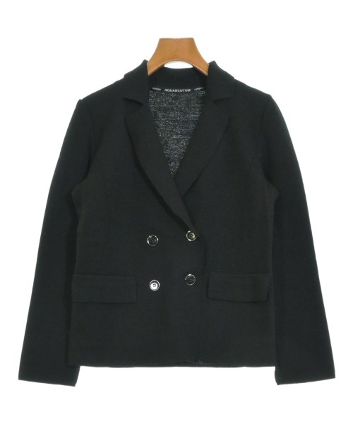 AQUASCUTUM(アクアスキュータム)テーラードジャケット 黒 サイズ:8(S位)/2200677907024