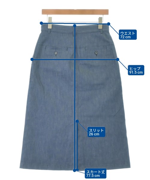 AQUASCUTUM（アクアスキュータム）ロング・マキシ丈スカート 青 サイズ:8(M位) レディース/2200690835052