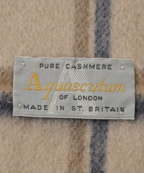 AQUASCUTUM（アクアスキュータム）マフラー ベージュ サイズ:- メンズ/2200694592586