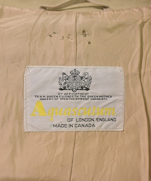 AQUASCUTUM（アクアスキュータム）ステンカラーコート ベージュ サイズ:5(XXL位) メンズ/2200701235017