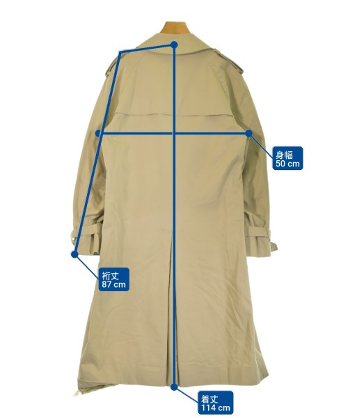 AQUASCUTUM（アクアスキュータム）ステンカラーコート ベージュ サイズ:5(XXL位) メンズ/2200701235017
