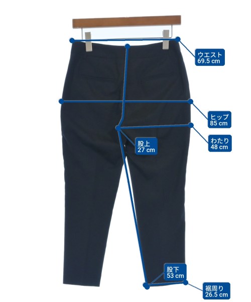 AQUASCUTUM（アクアスキュータム）クロップドパンツ 紺 サイズ:6(XS位) レディース/2200701835040