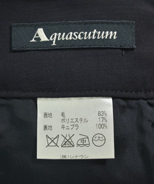AQUASCUTUM（アクアスキュータム）ひざ丈スカート 紺 サイズ:8(M位) レディース/2200631864011