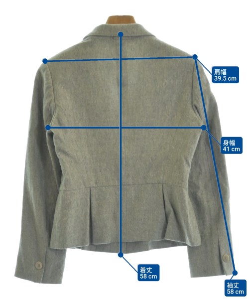 AQUASCUTUM（アクアスキュータム）テーラードジャケット グレー サイズ:7(S位) レディース/2200655601029