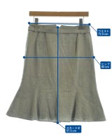 AQUASCUTUM（アクアスキュータム）ひざ丈スカート グレー サイズ:7(S位) レディース/2200655601036