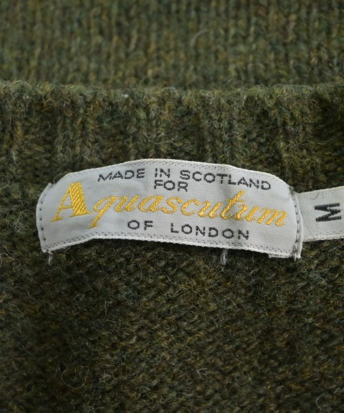 AQUASCUTUM（アクアスキュータム）ニット・セーター カーキ サイズ:M メンズ/2200655818069