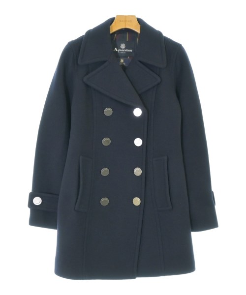 AQUASCUTUM(アクアスキュータム)ピーコート 紺 サイズ:8(M位)/2200660883021