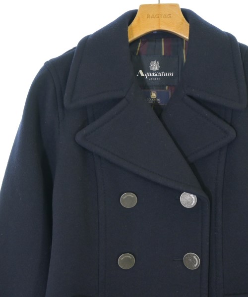 AQUASCUTUM（アクアスキュータム）ピーコート 紺 サイズ:8(M位) レディース/2200660883021