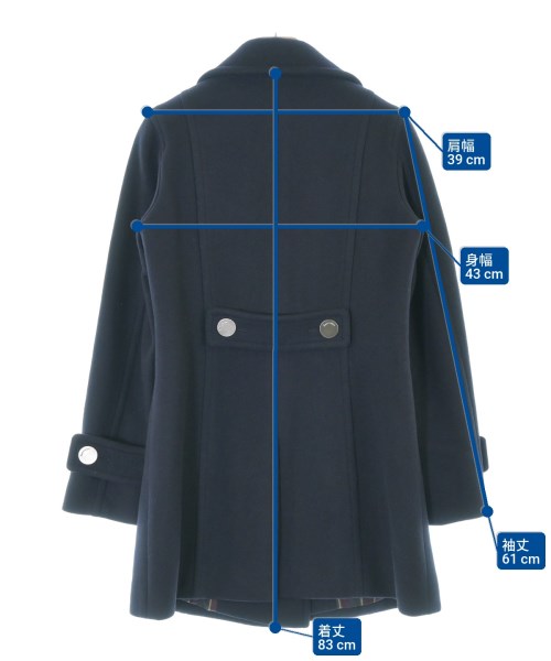 AQUASCUTUM（アクアスキュータム）ピーコート 紺 サイズ:8(M位) レディース/2200660883021
