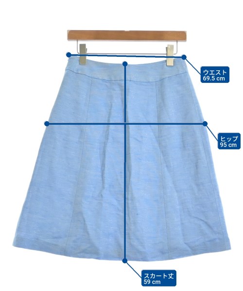 AQUASCUTUM（アクアスキュータム）ひざ丈スカート 青 サイズ:8(S位) レディース/2200707234014