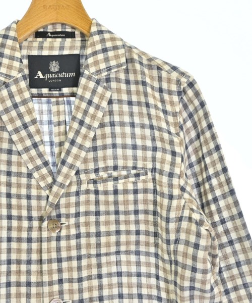 AQUASCUTUM（アクアスキュータム）テーラードジャケット 白 サイズ:M メンズ/2200715214046