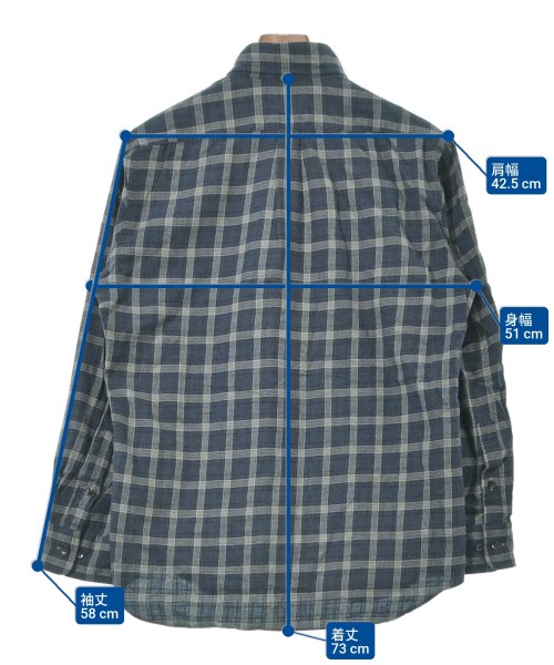 AQUASCUTUM（アクアスキュータム）カジュアルシャツ 紺 サイズ:M メンズ/2200645983043