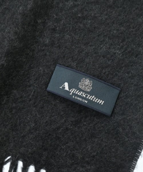 AQUASCUTUM（アクアスキュータム）マフラー 黒 サイズ:- レディース/2200629089242