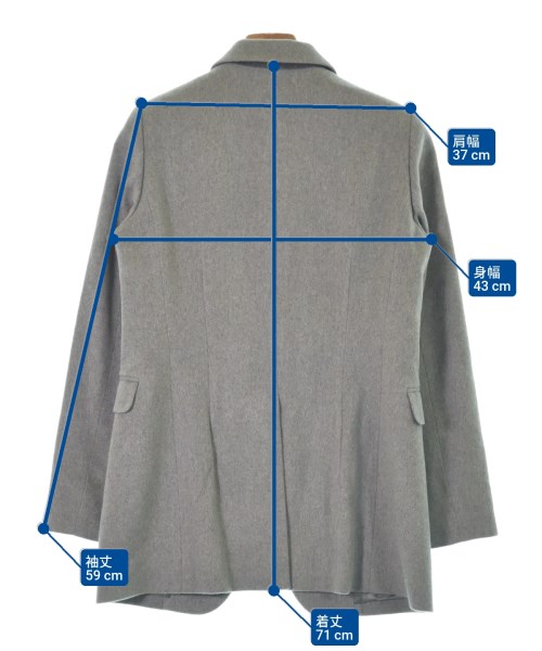 AQUASCUTUM（アクアスキュータム）テーラードジャケット グレー サイズ:-(L位) レディース/2200635030023
