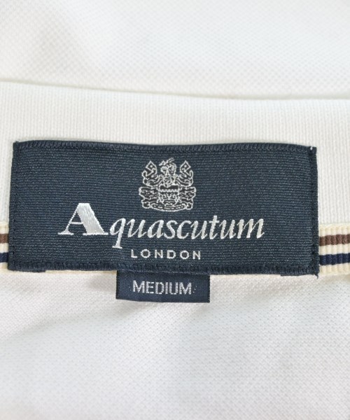 AQUASCUTUM（アクアスキュータム）ポロシャツ 白 サイズ:M メンズ/2200639795027